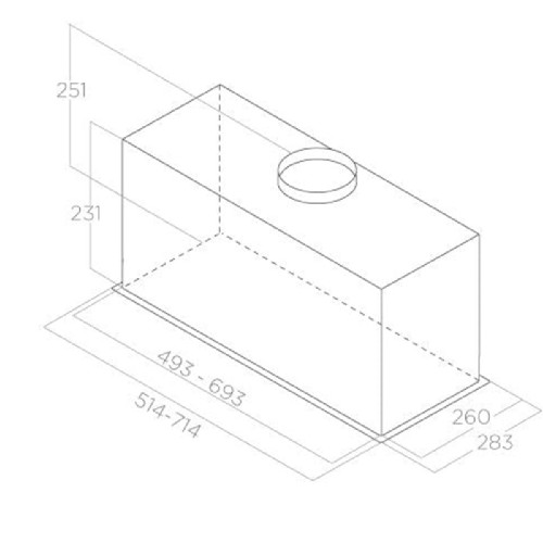 ABSORPTION MECHANISM  FOLD S IX/A/52 (52CM / B / INOX / 600m³/h)